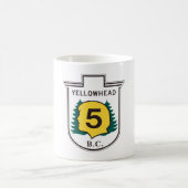 イエローヘッド道路標識 コーヒーマグカップ (中央)