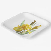 イエローベアディドアイリスボタニカルアート紙プレート ペーパープレート (傾斜あり)