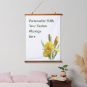 イエローベアードアイリスフローラアーパーソナライズされたト 吊り下げ型タペストリー (寝室)