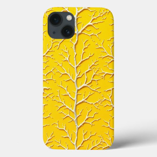 イエローベイン柄iPhoneケース大胆なスタイル Case-Mate iPhoneケース (裏面)