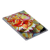 イエローベゴニアオリジナル水彩花アート ノートブック (右側)