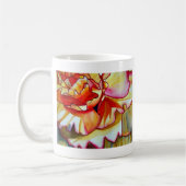 イエローベゴニア花水彩画オリジナルアート コーヒーマグカップ (左)