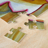 イエローベゴニア花水彩画オリジナルアート ジグソーパズル (側面)