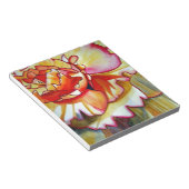 イエローベゴニア花水彩画オリジナルアート ノートパッド (アングル)