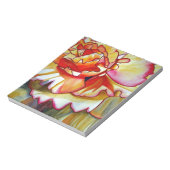 イエローベゴニア花水彩画オリジナルアート ノートパッド (回転)