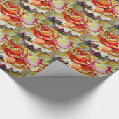 イエローベゴニア花水彩画オリジナルアート ラッピングペーパー (角)