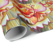 イエローベゴニア花水彩画オリジナルアート ラッピングペーパー (ロールコーナー)