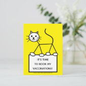 イエローベット手術キャットワクチン接種リマインダー ポストカード (スタンド正面)