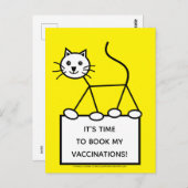 イエローベット手術キャットワクチン接種リマインダー ポストカード (正面/裏面)