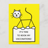 イエローベット手術キャットワクチン接種リマインダー ポストカード (正面)