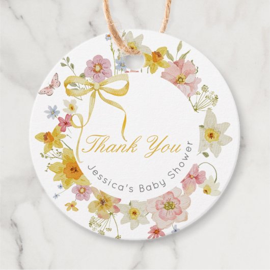 イエローベビーイン開花ボウサンキュー フェイバータグ (正面)