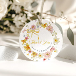 イエローベビーイン開花ボウサンキュー フェイバータグ