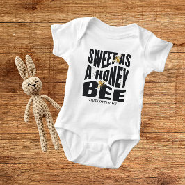 イエローベビーシャワー Little Honey Bee On The Way ベビーボディスーツ