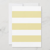 イエローベビーストライプのシャワー招待状 招待状 (裏面)