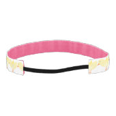 イエローベビーチックパターンかわいい アスレチックヘッドバンド (裏面)