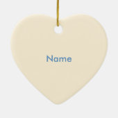 イエローベビー乳母車スノーフレークオーナメント セラミックオーナメント (裏面)