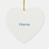 イエローベビー乳母車スノーフレークオーナメント セラミックオーナメント (裏面)