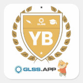 イエローベルト認定 - GLSS.app スクエアシール (正面)