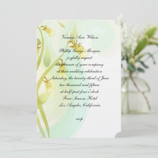 イエローベル水彩洗剤 招待状 (スタンド正面)