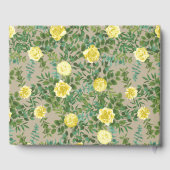 イエローベージュのヴィンテージローズエレガントウェディング ゲストブック (裏面)