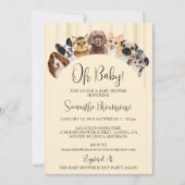 イエローベージュオベビードッグ 招待状 (正面)