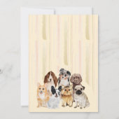 イエローベージュオベビードッグ 招待状 (裏面)