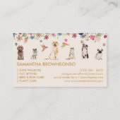 イエローベージュキャットドッグバードペット獣医 名刺 (裏面)