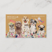 イエローベージュキャットドッグバードペット獣医 名刺 (正面)