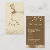 イエローベージュタンニングスプレースパークル金ゴールド 名刺 (正面/裏面)