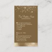 イエローベージュタンニングスプレースパークル金ゴールド 名刺 (裏面)
