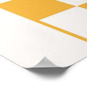 イエローベージュ1月市松模様にカレンダー ポスター (角)