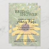 イエローペタルラドベッキアフラワーフォトブライダルシャワー 招待状 (正面/裏面)