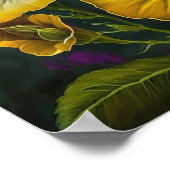 イエローペチュニアスフラワーアートプリントポスター ポスター (角)