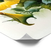 イエローペチュニアスフラワーアートプリントポスター ポスター (角)