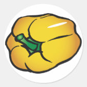 イエローペッパーのステッカー ラウンドシール (正面)