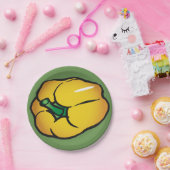 イエローペッパー紙プレート ペーパープレート (パーティー)