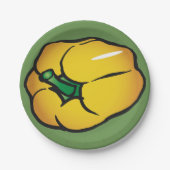 イエローペッパー紙プレート ペーパープレート (正面)