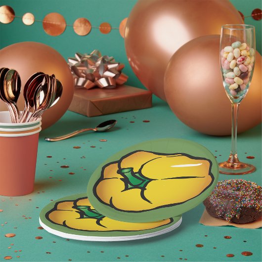 イエローペッパー紙プレート ペーパープレート