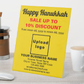 イエローペデスタルサインにビジネスハヌカー販売 台座サイン (インサイチュ)