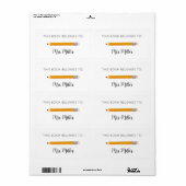 イエローペンシル先生この本は次の物に属する ラベル (フルシート)