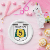 イエローホエッド道路標識 ペーパープレート (パーティー)