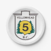 イエローホエッド道路標識 ペーパープレート (正面)