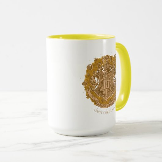 イエローホグワーツ™クレストホリデーリース マグカップ (正面右)