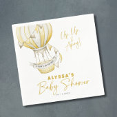 イエローホットエアバルーン赤ちゃんシャワー スタンダードカクテルナプキン