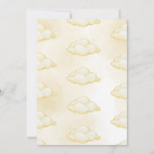 イエローホットエアバルーン赤ちゃんシャワー 招待状 (裏面)