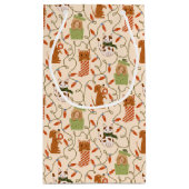 イエローホリデーペッツパターン スモールペーパーバッグ (裏面)