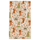 イエローホリデーペッツパターン スモールペーパーバッグ (正面)