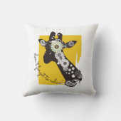 イエローホワイトとブラックファンキーキラクールフ誕生日 クッション (裏面)