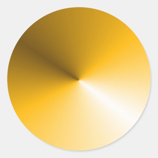 イエローホワイトカラー空白のテンプレートカスタムトレンディー ラウンドシール (正面)