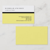 イエローホワイトクラシカルラエレガントインプロフェッショナル 名刺 (正面/裏面)